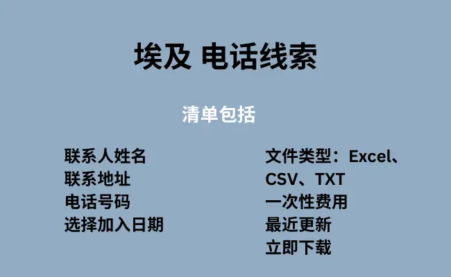 埃及 电话线索